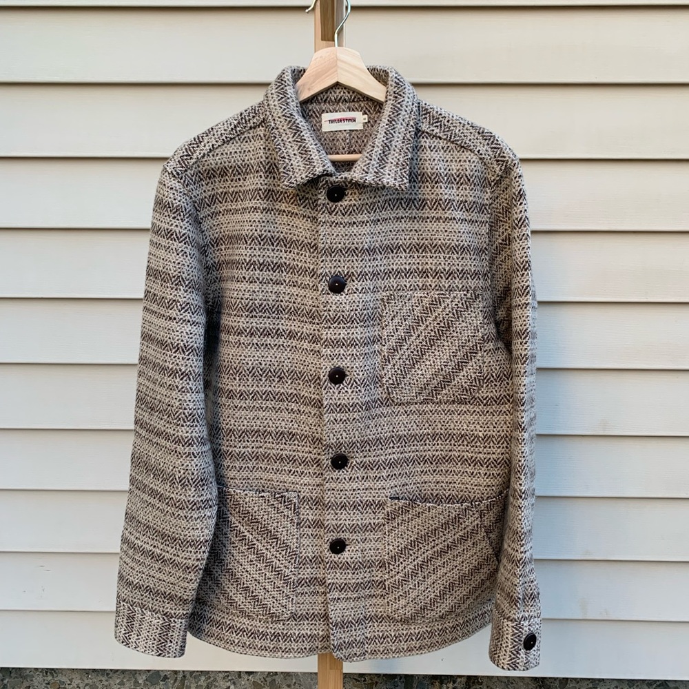 Taylor stitch Ojai jacket in espresso herringbone wool 40/M